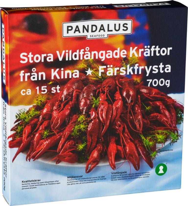 Stora vildfångade kräftor från Kina